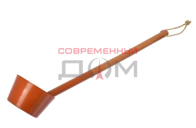Ковш 0,2л. "Банные штучки" из алюминия, терракотовый, длина 47см /41285/